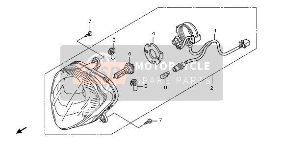 Honda PES150 2010 HEADLIGHT for a 2010 Honda PES150